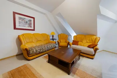 Coin salon dans l'établissement Appartement cosy au cœur de Colmar