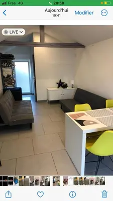 Coin salon dans l'établissement Loft proche Colmar