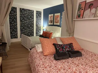Un ou plusieurs lits dans un hébergement de l'établissement Charming apartment in the heart of Colmar