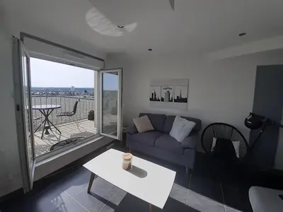 Balcon ou terrasse dans l'établissement Le Skyview - Mulhouse