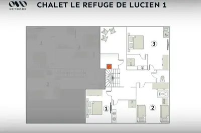 Plan de l'établissement Le Refuge de Lucien - OVO Network