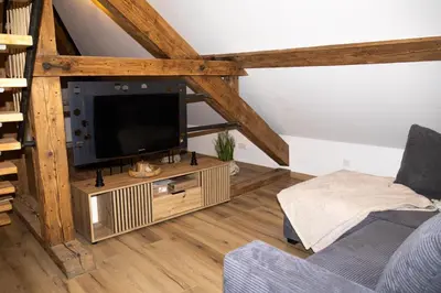 Télévision ou salle de divertissement dans l'établissement Loft La Sous Préf!