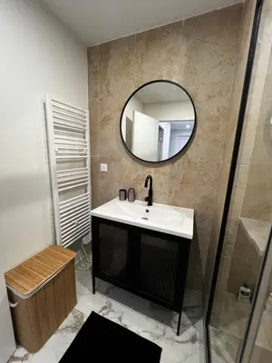 Salle de bains dans l'établissement Appartement spacieux centre Colmar