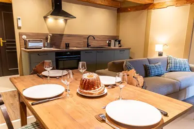 Cuisine ou kitchenette dans l'établissement Appartement Horber - A quelques minutes de Colmar
