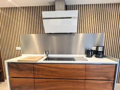 Cuisine ou kitchenette dans l'établissement La Chataigneraie