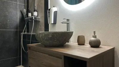Salle de bains dans l'établissement Studio Sinne Mulhouse