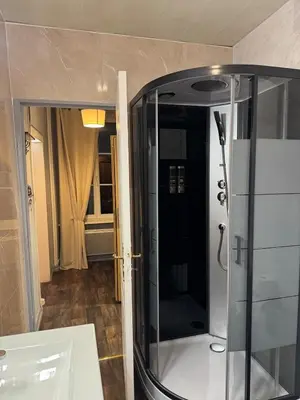 Salle de bains dans l'établissement Studio de la Doller