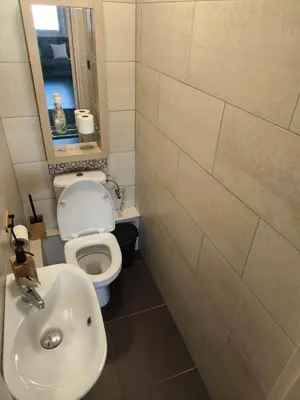 Salle de bains dans l'établissement ThePlaceToB Coeur Mulhouse Apartment