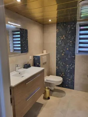 Salle de bains dans l'établissement Maison - terrasse - piscine