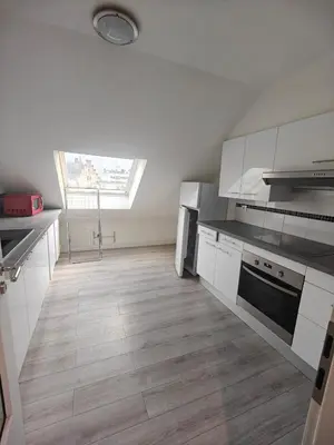 Cuisine ou kitchenette dans l'établissement Cosy F2 clim parking center near basel boarder