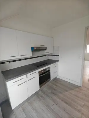 Cuisine ou kitchenette dans l'établissement Cosy F2 clim parking center near basel boarder
