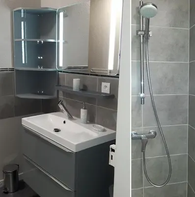 Salle de bains dans l'établissement Charmant gîte au pied des Vosges 4pers wifi