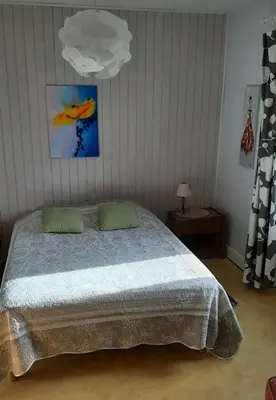 Un ou plusieurs lits dans un hébergement de l'établissement Charmant gîte au pied des Vosges 4pers wifi