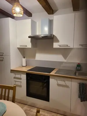 Cuisine ou kitchenette dans l'établissement Pampa - Mulhouse proche centre