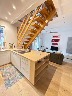 Cuisine ou kitchenette dans l'établissement Colmar historic center Charming duplex with balcony