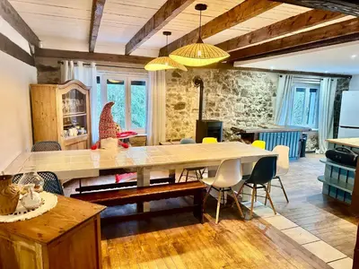 Coin salon dans l'établissement Le Gîte de Hildegarde