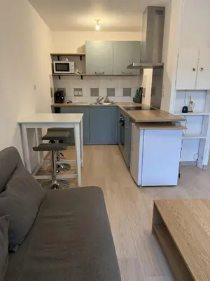 Cuisine ou kitchenette dans l'établissement Appartement calme et lumineux