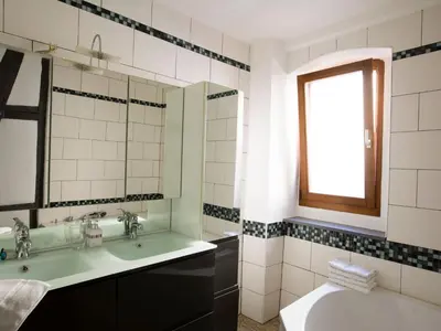 Salle de bains dans l'établissement Apartment Bartholdi in Reichenweier by Interhome