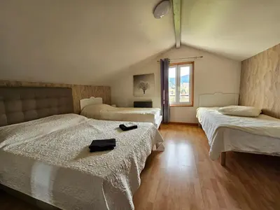 Un ou plusieurs lits dans un hébergement de l'établissement Gîte Noa