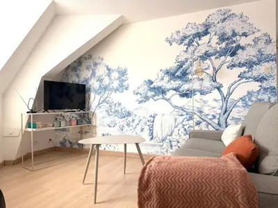 Coin salon dans l'établissement Cozy Apartment city center