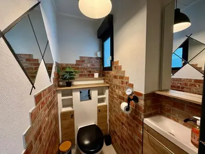 Salle de bains dans l'établissement Notre Écrin Vosgien - Gîte de prestige, SPA & jeux