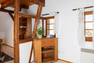 Cuisine ou kitchenette dans l'établissement Duplex de Charme - Turckheim - Route des Vins