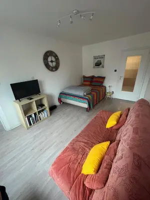 Télévision ou salle de divertissement dans l'établissement Appartement centre Colmar tout confort