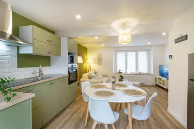Cuisine ou kitchenette dans l'établissement Maison cosy avec terrasse au cœur de Munster