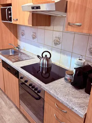 Cuisine ou kitchenette dans l'établissement Le Cosy Home