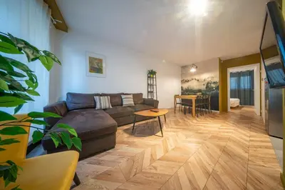 Télévision ou salle de divertissement dans l'établissement Le Vauban 32 Bel appartement pour 8 personnes en centre-ville