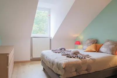 Un ou plusieurs lits dans un hébergement de l'établissement TERRACOTTA Duplex, 8 guest, Garage included
