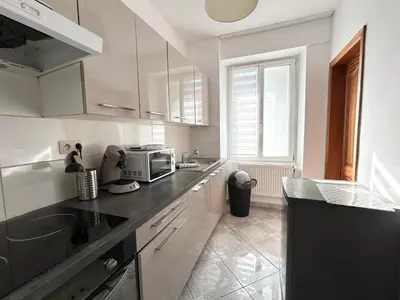 Cuisine ou kitchenette dans l'établissement Appartement Le Paris jusqu'à 6 voyageurs