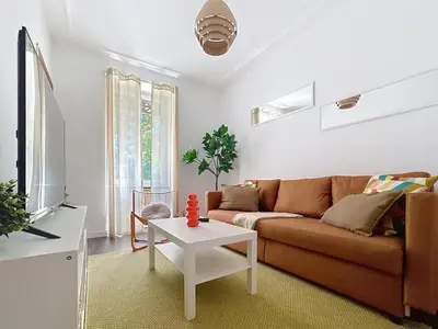 Coin salon dans l'établissement Appartement Edinburgh proche centre-ville
