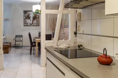 Cuisine ou kitchenette dans l'établissement Gite hyper centre 10 pers