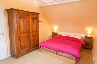Un ou plusieurs lits dans un hébergement de l'établissement Doller Villa 4 stars Hot Tub Mountain Ski Ballon d'Alsace