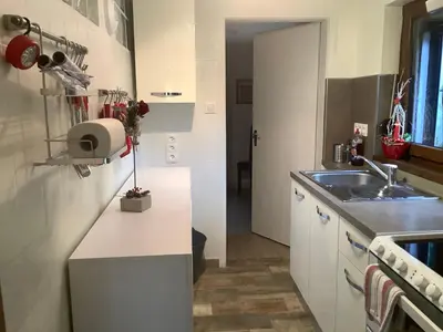 Cuisine ou kitchenette dans l'établissement Birgele