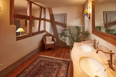 Coin salon dans l'établissement Pêche de Vigne & Spa