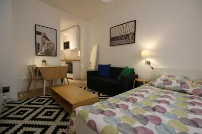 Un ou plusieurs lits dans un hébergement de l'établissement Colmar City Center - Quiet Studio ALSACE