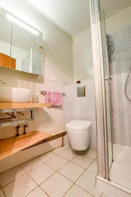 Salle de bains dans l'établissement Gite de la dime
