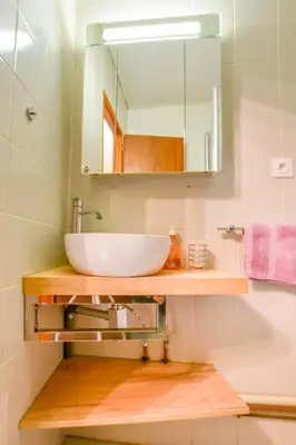 Salle de bains dans l'établissement Gite de la dime