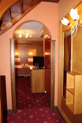 Télévision ou salle de divertissement dans l'établissement Hôtel Le Mittelwihr