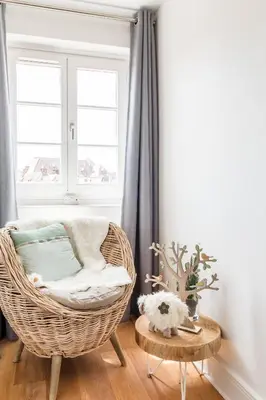 Coin salon dans l'établissement Reflets Sur La Lauch appartements