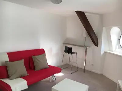 Coin salon dans l'établissement Les Hauts de Colmar