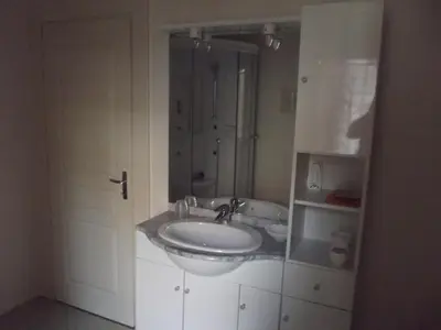 Salle de bains dans l'établissement Gite Alize