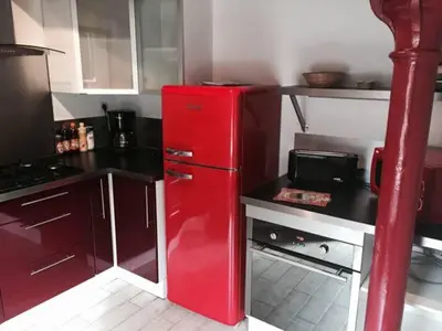 Cuisine ou kitchenette dans l'établissement Gîte Elisa et Léna