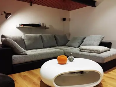 Coin salon dans l'établissement Colmar Apartment
