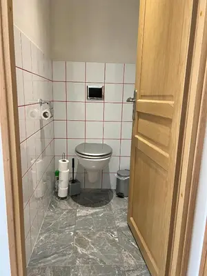 Salle de bains dans l'établissement Gîte chez Marie-Sarah petite maison calme parking