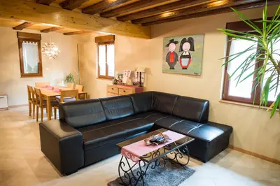 Coin salon dans l'établissement Maison A Colombage De 1602