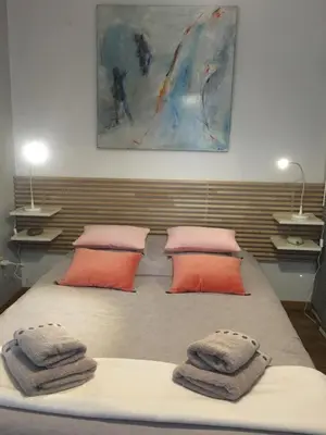 Un ou plusieurs lits dans un hébergement de l'établissement Appartement Colmar Petite Venise