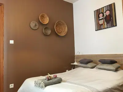Un ou plusieurs lits dans un hébergement de l'établissement Appartement Colmar Petite Venise